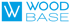 Das Wood Base Logo zeigt ein blaues "W" in einem Quadrat und den Text "WOOD BASE" daneben.